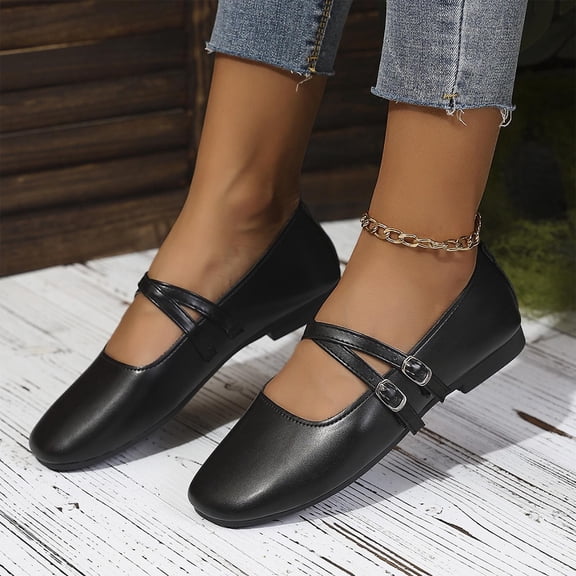Tawop Women Shoes Casual Flat Non Slip Shoes Loafers Soft Versatile