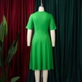 thumbnail image 5 of AURA Plus Size Women 2026 Summer Round Neck High Waist Elegant A Line Midi Dress, 5 of 10