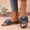 Navy, variant on Eltusu Women Flat Slide Sandals, PU Open Toe Slip On Fashion Summer Shoes Black Size 7