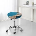 thumbnail image 4 of Uemuo Shells and Starfish Pattern Round Bar Stool Seat Covers Washable Stool Cushion Slipcover Elastic Bar Chair Covers-, 4 of 7
