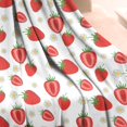 thumbnail image 3 of Strawberry Plants Fruit Flowe Blanket,Comfortable Soft Flannel Throw Blanket,All Season,Warm Lightweight Blankets for Sofa Bed Couch Living Room Chair,50"x60", 3 of 4