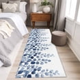 thumbnail image 4 of 2'x6' Rug Runners for Hallways Kitchen, Blue Eucalyptus Leaves Non Slip Entryway Beside Floor Carpet Runner, Watercolor Floral Leaf Plants Washable Laundry Room Bedroom Throw Rugs Mat for Family Pet, 4 of 8