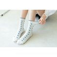 thumbnail image 5 of Cute crew socks with floral pattern for women, teens, girls, cottagecore, ruffles, vintage, 5 of 8