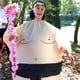 thumbnail image 5 of Disfraz de luchador de sumo inflable, traje de fiesta inflable unisex, disfraz divertido de Halloween Disfraz de dinosaurio inflable para adultos y niños... (Sumo negro), 5 of 5