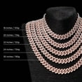 thumbnail image 5 of Cuban Chain Necklaces Silver/Gold Cuban Link Chains 14MM Mens Iced Out Miami Bling Diamond Hip Hop Jewelry for Men Women, 5 of 16