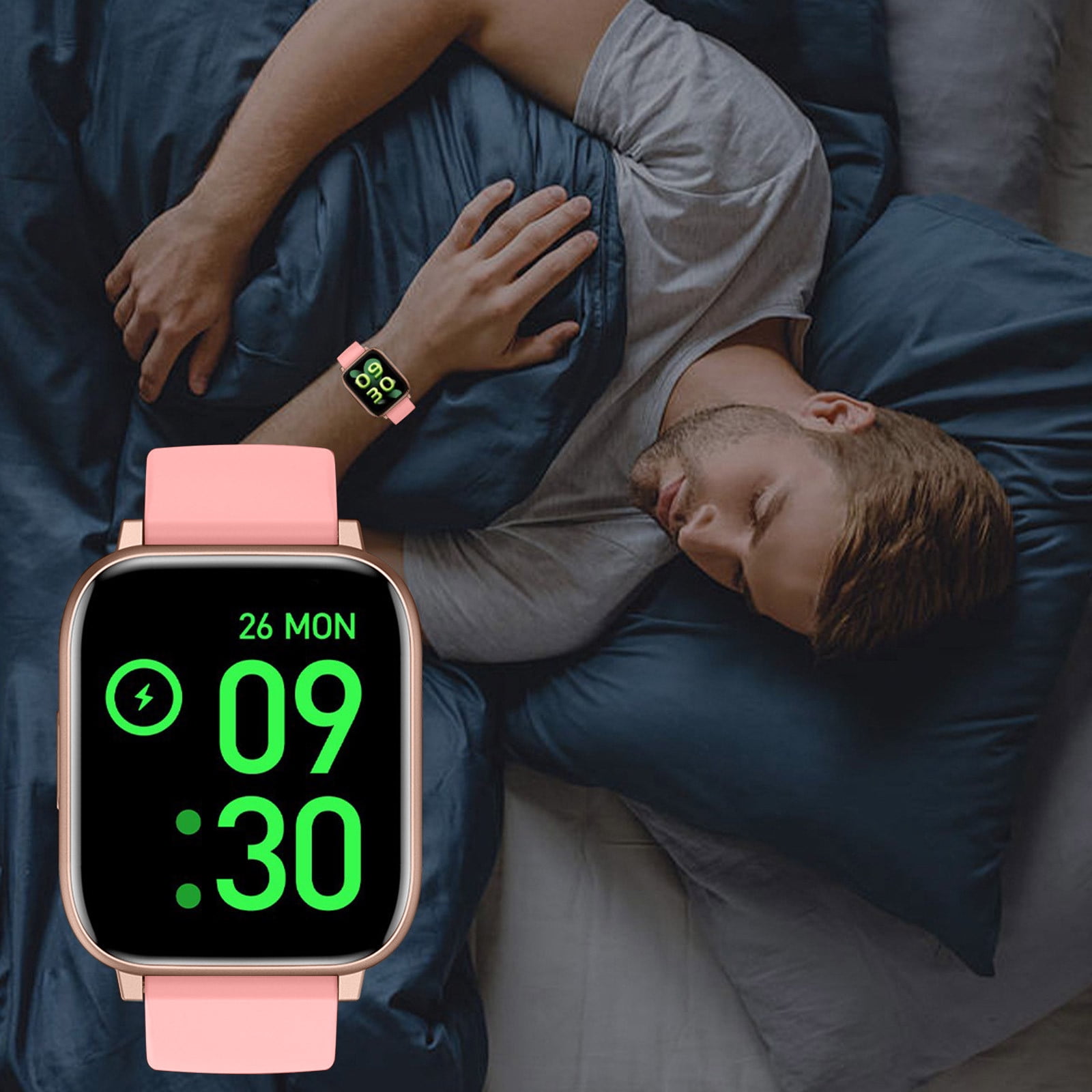 AZXY Smart Watch,Health Smart Watches,Android Smartwatch,Sports Touchscreen Bluetooth Smart Watch Waterproof for Men Women,Fitness Trackers,Pink
