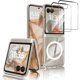 thumbnail image 1 of wonima11 Magnetic for Motorola Razr 2025 Case, with 2X Screen Protector, [Non-Yellowing] [Shockproof Military] Transparent Back Slim Bumper Cover Phone Case for Moto Razr 2025/Razr 2024, 1 of 1