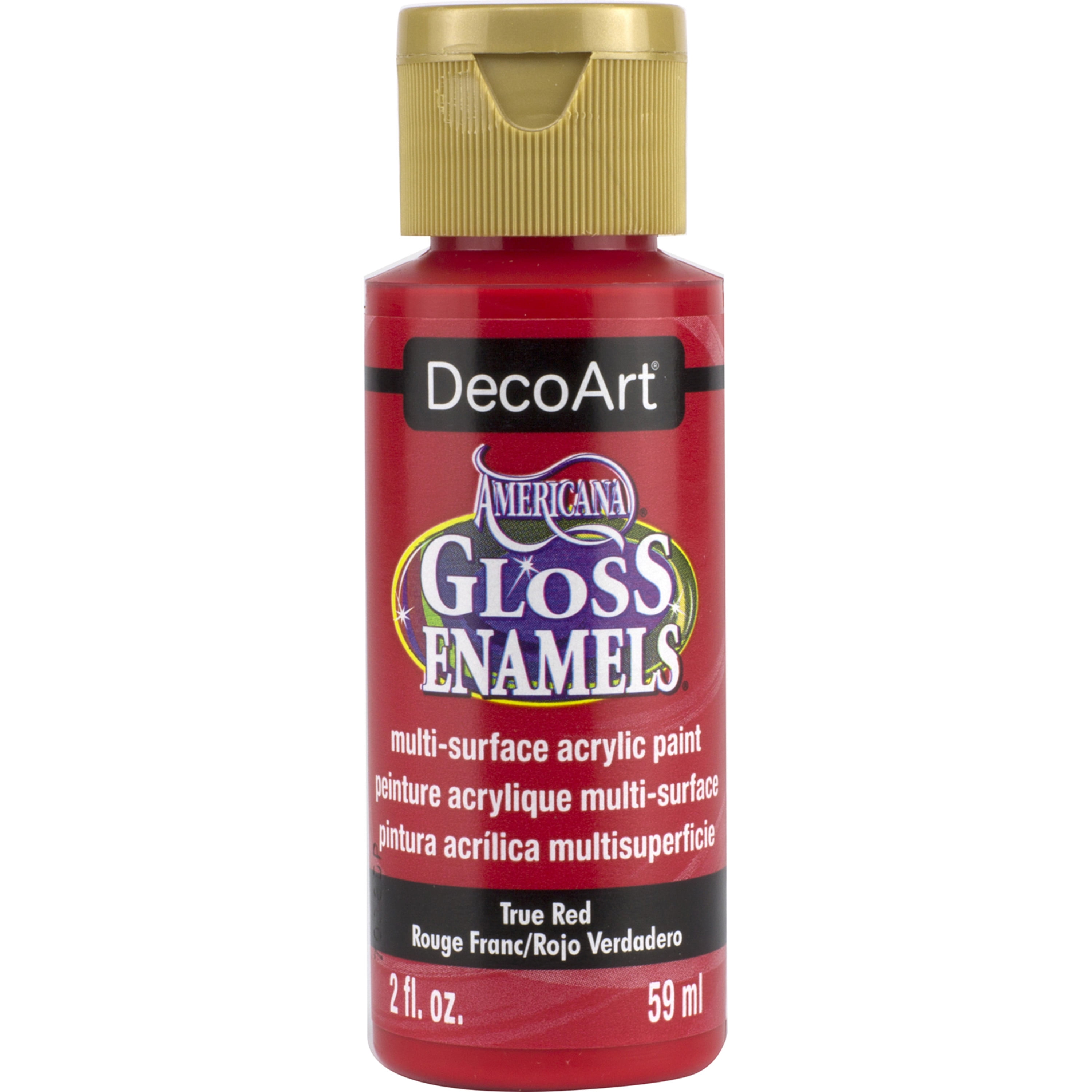 DecoArt Americana Gloss Enamels Acrylic Paint, 2 oz., True Red