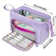 thumbnail image 2 of Large Capacity Pencil Case Big Pencil Pouch Pen Bag With Zipper Cute Pencil Pouches Purple, 2 of 4