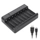 thumbnail image 4 of USB SEIVI PC Negro Protección Inteligente Portátil Viaje Pantalla Inteligente USB Ocho Ranuras Cargador De Batería Para Carga Ni MH Ni Cd AA AAA, 4 of 7