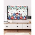 thumbnail image 5 of Independence Day Outdoor TV Cover 48 to 50 Inch Weatherproof, Eucalyptus Leaves Blue Red Pentagram 600D Oxford TV Covers with Waterproof Zipper, Outside Flat TV Screen Protector Size 48"Wx30"Hx4.5"D, 5 of 7
