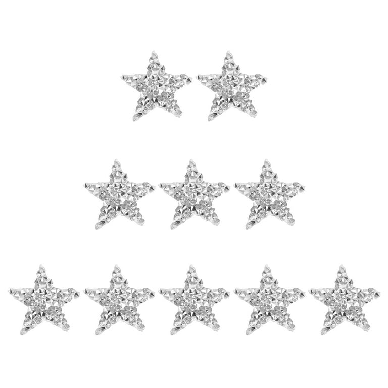 Stickers Star Rhinestone Sticker Resin Cloth Pentagram Clothes Hot Melt  Patches Diy 