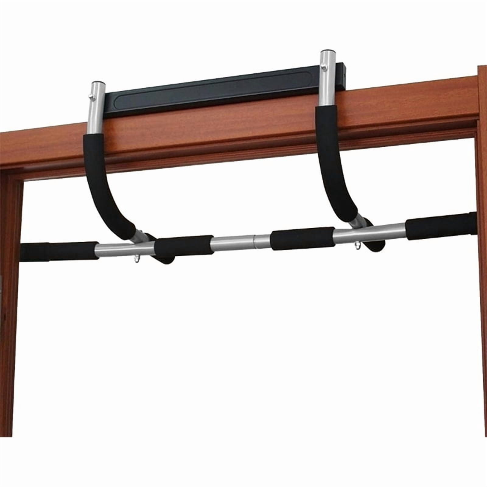 Barre De Traction Pour Porte 74-95 Cm – Sans Vis, Double Tube Acier 200 Kg, Protections Mousse Et PVC, Antidérapante