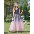 thumbnail image 5 of IDOPIP Flower Girls Spaghetti Strap Tulle Dress Long A Line Wedding Pageant Princess Birthday Party Dresses 3-14Y, 5 of 9