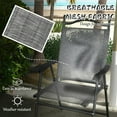 thumbnail image 6 of Topcobe 4-Piece Portable Outdoor Lounge Chairs, Comfortable Mesh Seating for Adults, Aluminum Frame, Easy-Fold Design, Gray for Patio, Camping, and Yard, 6 of 10