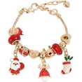 thumbnail image 4 of Christmas Santa Claus Charm Bracelet, Lovely Metal Pendant for Women, Girls, Boys and Men, Gold JM, 4 of 5