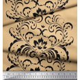 thumbnail image 3 of Soimoi Poly Georgette Fabric Ogee Damask Print Fabric by the Yard 52 Inch Wide, 3 of 5