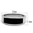 thumbnail image 2 of Luxe Jewelry Designs Men's Stainless Steel Ring with Jet Black Epoxy - Size 11 (Pack of 2), 2 of 4