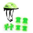 thumbnail image 1 of S SERENABLE Ensemble de Casque de Vélo pour Enfants Portable pour Planche à Roulettes Sports de Plein Air Patinage à Roues Alignées Vert, 1 of 9