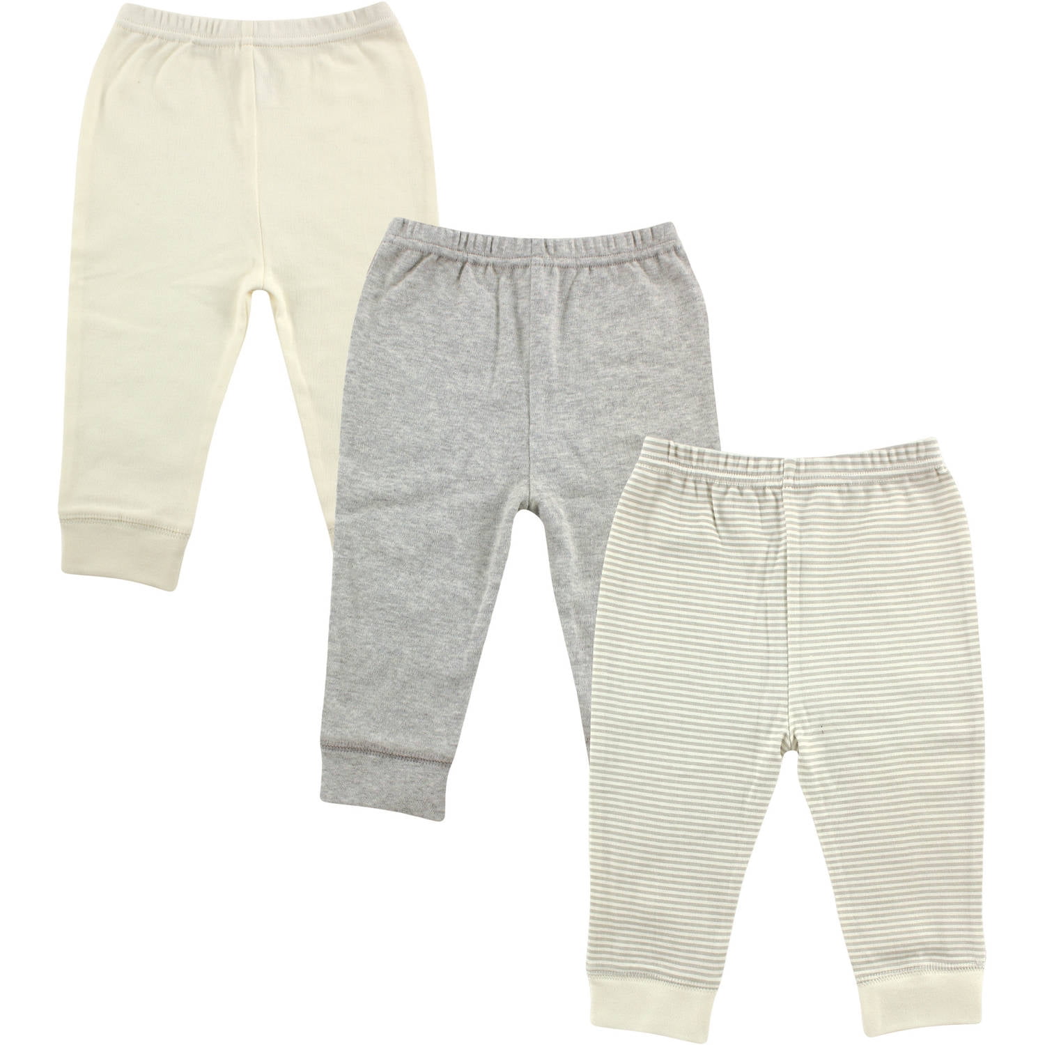 Luvable Friends Baby Girls/' 3 Pack Tapered Ankle Pant Pink//Gray 18-24 Months