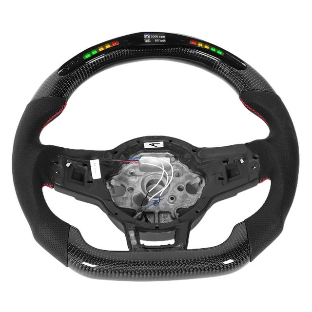 Accesorio modificado para automóvil, volante de fibra de carbono con cambio LED, volante de fibra de carbono, funcionalidad de alta precisión