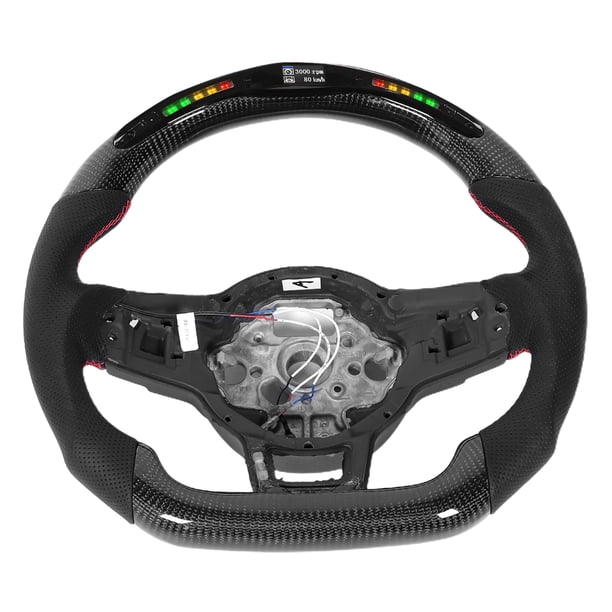 Accesorio modificado para automóvil, volante de fibra de carbono con cambio LED, volante de fibra de carbono, funcionalidad de alta precisión