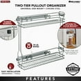 thumbnail image 4 of Rev-A-Shelf 548-06CR-1 2 Tier Side Mount Pull Out Steel Wire Organizer, 4 of 13