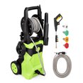 thumbnail image 5 of Porfeet 4800PSI Electric Pressure Washer with 4 Nozzles and 33Ft Hose High Power Pressure Cleaner Overheat Protect for Car Fence Patio Cleaning,Green,US Plug, 5 of 13