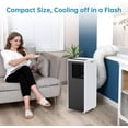 thumbnail image 5 of SOLLED 2 Pack 8000 BTU Portable Air Conditioner 3-in-1 AC with Dehumidifier Fan No Installation Required Mobile Floor Unit for Home Bedroom Dorm Apartment White, 5 of 7