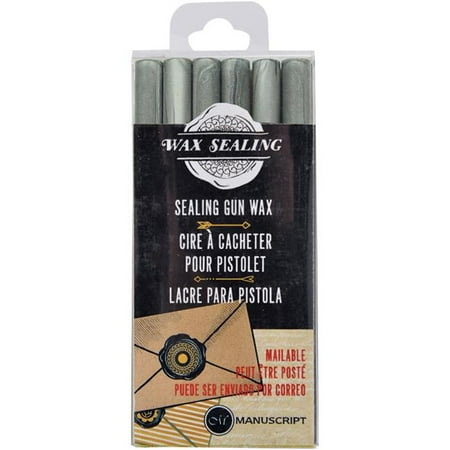 Scrapbooking Wax - Sealing Gun Wax Sticks 6/Pkg-Silver