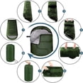 thumbnail image 7 of 10 Pack of Bulk Wholesale Cold Weather Hooded Sleeping Bags for Adults, Kids, Homeless, Camping, Indoors & Outdoors - 10 Count Hooded Sleeping Bags in Black, Gray & Forest Green  71"L x 30"W, 7 of 7