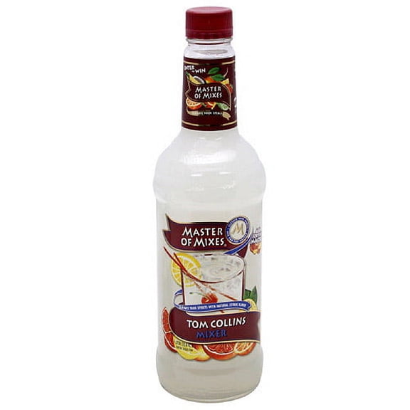(6 Bottles) Master of Mixes Tom Collins Mixer, 1 L