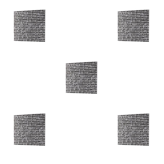 Cinta de diamantes de imitación de cristal Toystoory negro 6 pegamento termofusible 5piezas