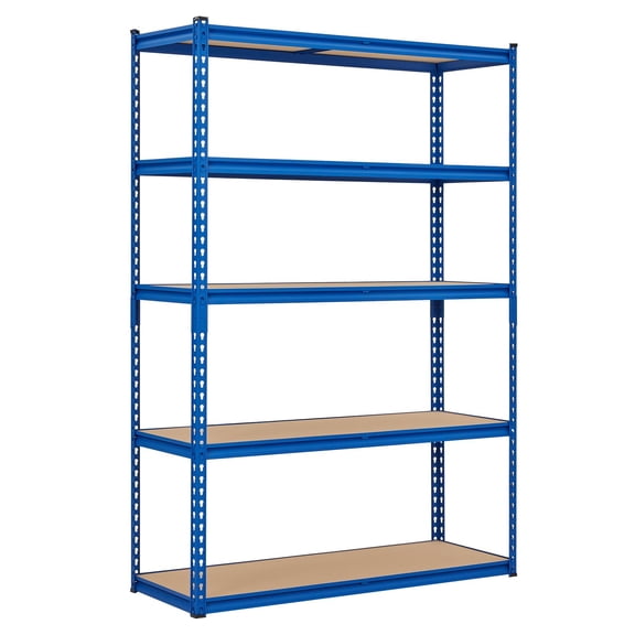 Blue 5-Tier 2500LBS Metal Garage Storage Shelving Unit