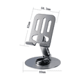 thumbnail image 4 of Metal Soporte De Celular Porta Celular Escritorio Giratorio Malubero Plateado, 4 of 4