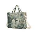 thumbnail image 7 of FORMRS Womens Corduroy Tote Bag Crossbody Shoulder Handbag with Pocket, Ghosts Playing in A Garden, 7 of 7