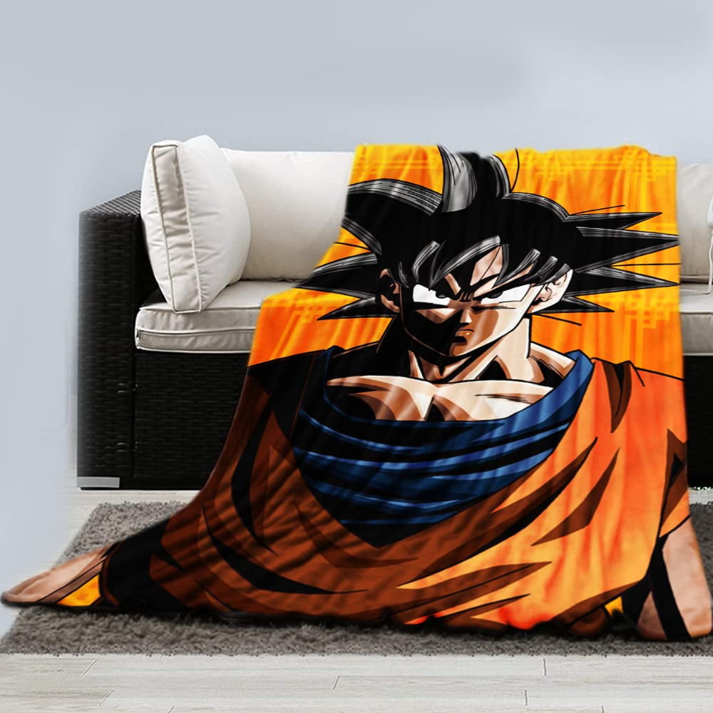 Just Funky Dragon Ball Z Fleece Comforter Blanket Featuring Goku in His
