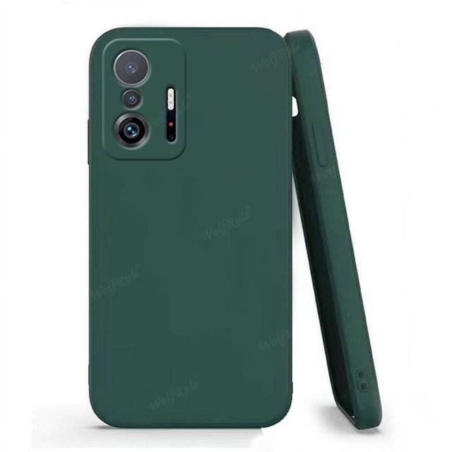 For Cover Xiaomi Mi 11T Pro Case For Mi 11T Pro Capas Shockproof Silicone Liquid Bumper Back TPU Soft Case For Mi 11T Pro Fundas Black Green For Mi 11T