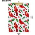 thumbnail image 3 of FMSHPON Christmas Cardinal Holy Leaves Red Berry Clipboard Hardboard Wood Nursing Clip Board and Pull for Standard A4 Letter 13x9 inches, 3 of 5