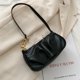 thumbnail image 2 of Bolso Femenino Bolso de moda para axilas de PU de hombro plisado para mujer de color sólido, 2 of 5