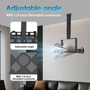ZDSSY Black Universal Ceiling Extending Projector Tray, Height Adjustable, Universal Bracket with Concealed Cable Management