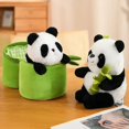 thumbnail image 3 of Panda de tubo de bambú de 25cm para niños, regalo de bambú, bonito tesoro nacional, Panda gigante, muñeco Fubao Huahua, regalo, decoración de sofá, 3 of 4