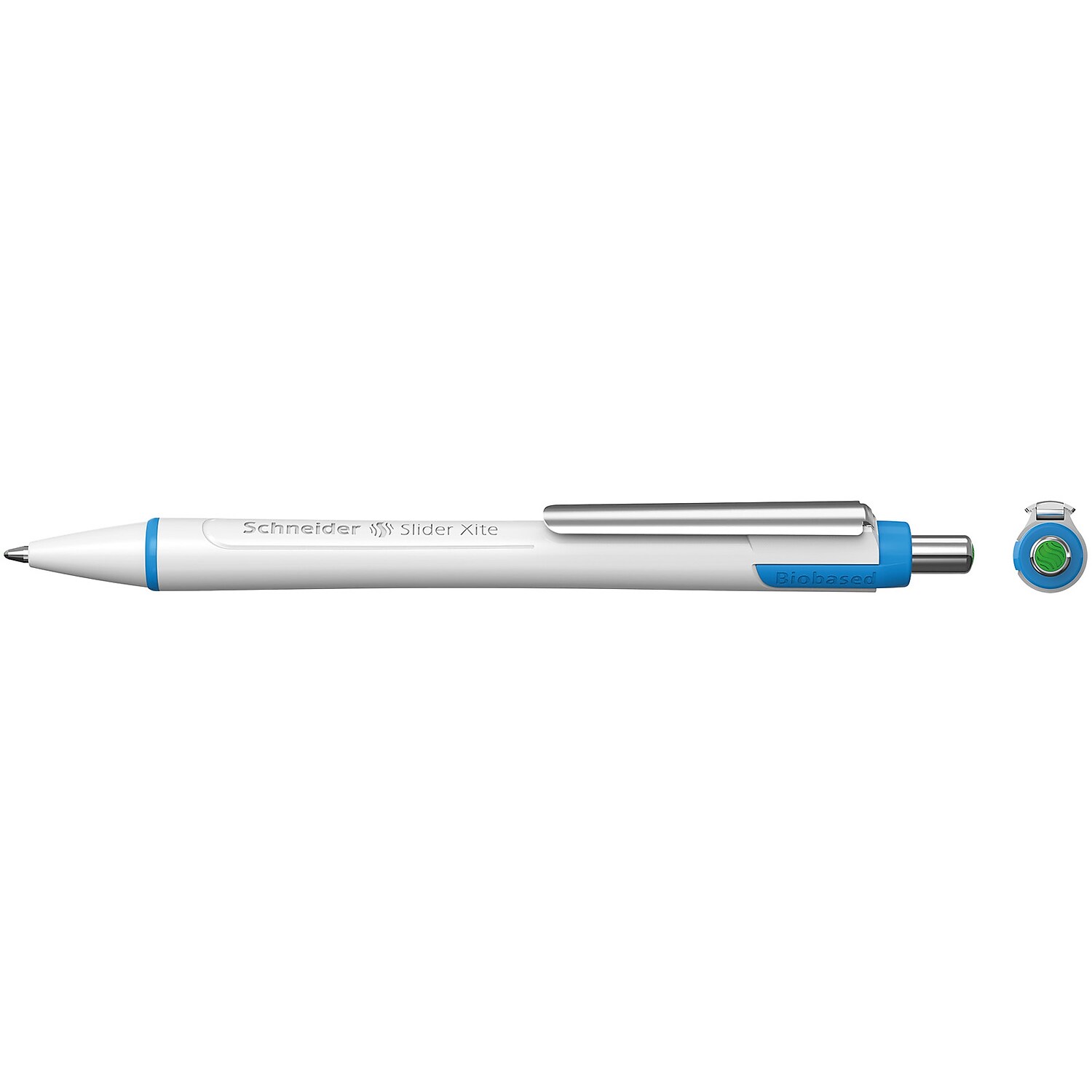 Schneider Slider Xite XB Refillable + Retractable Ballpoint Pen, 1.4 mm, Green Ink, Box of 10 Pens