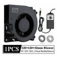 thumbnail image 3 of DC 5V 12V 24V 48V Cooling 120mm Fan 120x32mm Industrial Portable Blower Fan 12032 12cm Radiator Turbo Cooling Fan ,Long Lasting, 3 of 7