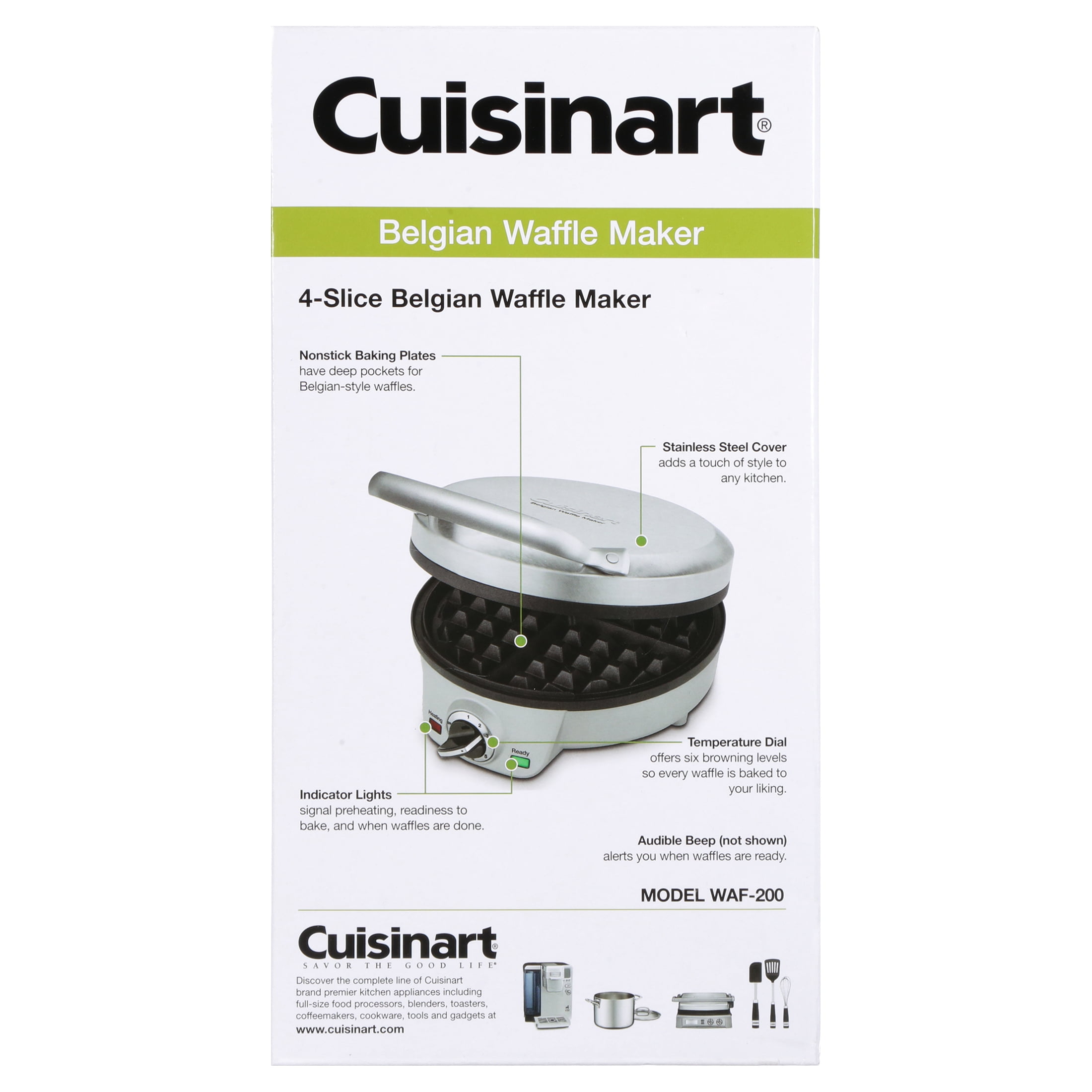 Cuisinart 4 Slice Belgian Waffle Maker - Stainless Steel - WAF-200
