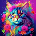 thumbnail image 1 of 5D Bricolaje Taladro Diamante Pintura Gato Lujo Del K651 Cgtredaw, 1 of 9