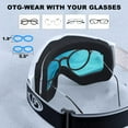thumbnail image 2 of Findway Ski Goggles, 100% UV Protection OTG Snow Goggles for Men, Women & Youth, 2 of 6