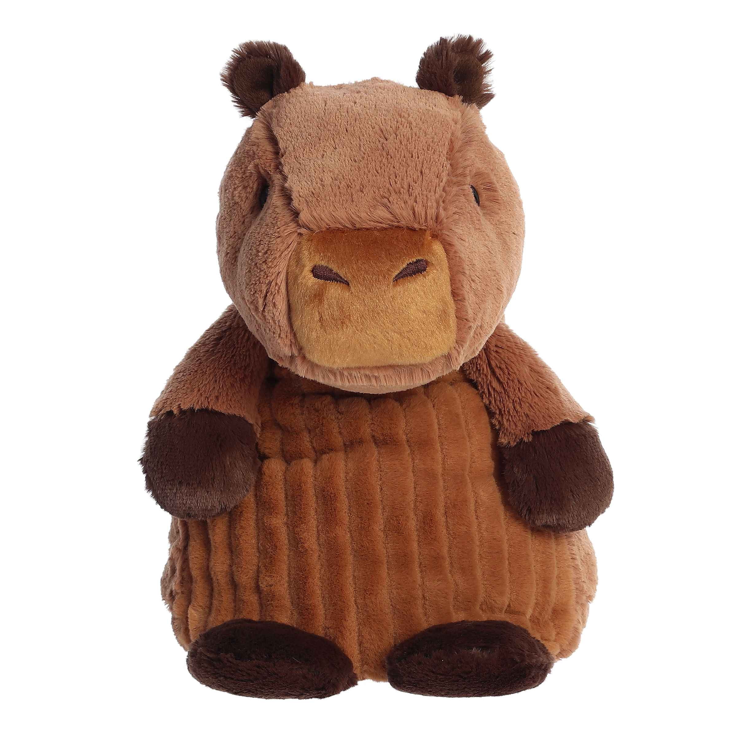 Aurora® Cuddly Huggle Pals Cozy Capybara™ Stuffed Animal - Weighted Comfort - Endless Snuggles - Brown 12.5 Inches