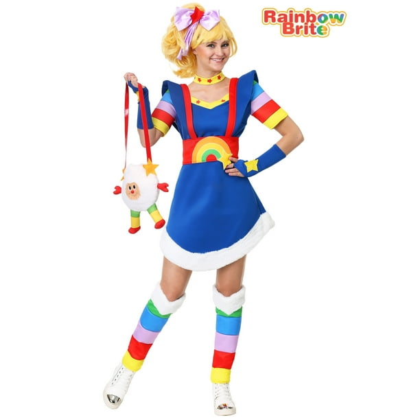 Adult Plus Size Rainbow Brite Costume Women's Rainbow Brite 