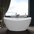 thumbnail image 4 of Ferdy Bath Naha 59" Slotted Overflow Acrylic Plastic Bathtub in White, 4 of 4